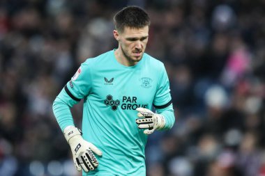 Preston North End 'den Freddie Woodman, Gök İddia Şampiyonası maçı sırasında West Bromwich Albion, Preston North End' e karşı The Hawthorns, West Bromwich, İngiltere, 1 Ocak 2025