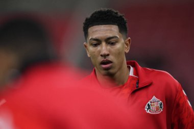 Sunderland 'dan Jobe Bellingham, 1 Ocak 2025' te Sunderland - Sheffield United Stadyumu 'nda oynanan maç öncesi ısınma maçında Sunderland - Sheffield United maçında