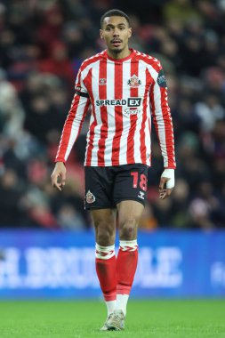 Sunderland takımından Wilson Isidor 1 Ocak 2025 'te Sunderland' a karşı Sheffield United Stadyumu 'nda oynanan Sky Bet Şampiyonası maçında