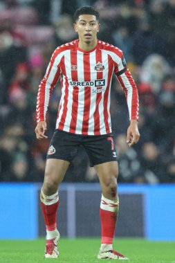 Sunderland takımından Jobe Bellingham 1 Ocak 2025 'te Sunderland' a karşı Sheffield United Stadyumu 'nda oynanan Gökyüzü İddia Şampiyonası maçında