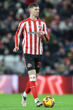 Sunderland 'dan Chris Mepham 1 Ocak 2025' te Sunderland - Sheffield United Stadyumu 'nda oynanan Sky Bet Şampiyonası maçında