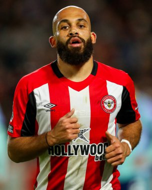 Brentford 'dan Bryan Mbeumo, 1 Ocak 2024' te Londra 'daki Gtech Community Stadyumu' nda oynanan Premier League karşılaşmasında Brentford Arsenal 'e karşı.