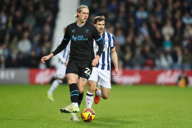 Preston North End 'den Stefn Teitur, 1 Ocak 2025' te İngiltere 'nin başkenti West Bromwich Albion' a karşı Preston North End 'de oynanan Sky Bet Şampiyonası maçında pas attı.