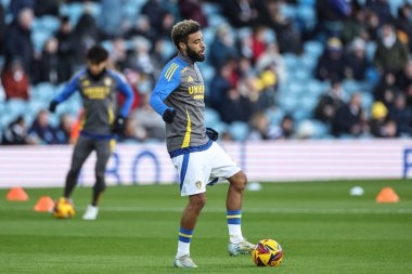 Leeds United takımının Jayden Bogle 'ı Sky Bet Şampiyonası maçında Leeds United ile Blackburn Rovers arasındaki maç öncesi ısınma maçında 1 Ocak 2025' te Elland Road, Leeds, İngiltere 'de karşılaşacak.