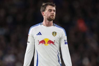 Leeds United takımından Patrick Bamford, Leeds Road, Leeds, İngiltere 'de Leeds Road' da Leeds United ve Blackburn Rovers maçında 1 Ocak 2024 'te karşılaştı.