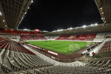 1 Ocak 2025 'te Sunderland - Sheffield United Stadyumu' nda oynanan Sky Bet Şampiyonası 'nda Işık Stadyumu' nun genel görüntüsü.