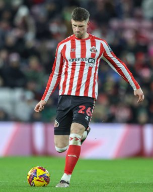 Sunderland 'dan Chris Mepham 1 Ocak 2025' te Sunderland - Sheffield United Stadyumu 'nda oynanan Sky Bet Şampiyonası maçında