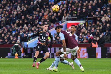 Leicester City 'den Bilal El Khannouss, Premier League maçında Aston Villa ile Leicester City arasında Birmingham, İngiltere' de 4 Ocak 2024 'te oynanan Villa Park maçında gol attı.