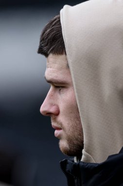 Leeds United takımından Illan Meslier, Hull City - Leeds United maçında MKM Stadyumu, Hull, İngiltere 'de 4 Ocak 2024' te karşı karşıya geldi.