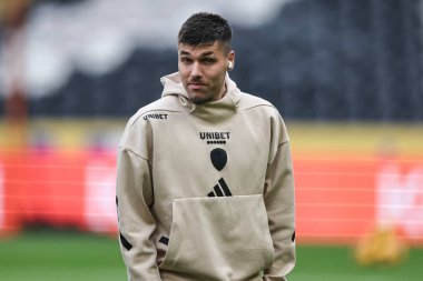 Leeds United takımından Jol Piroe, 4 Ocak 2025 'te Hull City - Leeds United maçında İngiltere' nin Hull Stadyumu 'na geldi.