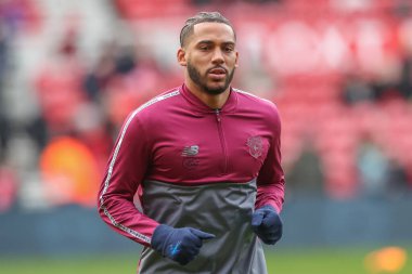 Cardiff City 'den Andy Rinomhota maç öncesi ısınma maçında Middlesbrough - Cardiff City maçı sırasında Riverside Stadyumu, Middlesbrough, Birleşik Krallık, 4 Ocak 2024