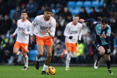 Blackpool takımından Ashley Fletcher, Adams Park, High Wycombe, Birleşik Krallık 'ta Wycombe Wanderers' a karşı oynanan 1.