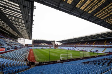 İngiltere 'nin Birmingham kentindeki Villa Park' ta oynanan Premier Lig karşılaşması öncesinde Aston Villa, Leicester City maçının genel görüntüsü.