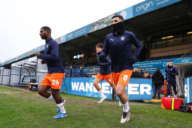 Blackpool 'dan Albie Morgan, 4 Ocak 2024' te Adams Park, High Wycombe 'da Wycombe Wanderers' a karşı oynanan Sky Bet 1 maçı öncesinde oynanan ısınma maçında...