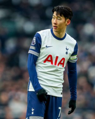 Tottenham Hotspur 'un oğlu Heung-min Premier League maçında Tottenham Hotspur' a karşı Newcastle United Tottenham Hotspur Stadyumu, Londra, 4 Ocak 2025