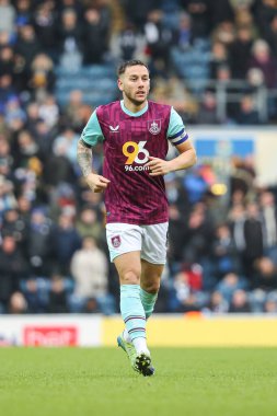 Burnley takımından Josh Brownhill Blackburn Rovers 'a karşı 4 Ocak 2024' te Blackburn, İngiltere 'de oynanan maçta Blackburn Rovers' a karşı.