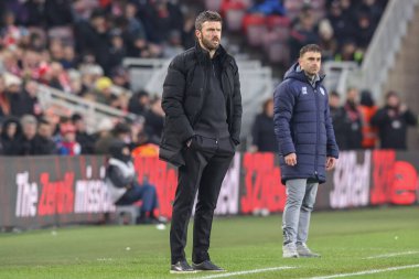 Middlesbrough 'un Michael Carrick Menajeri, Middlesbrough - Cardiff City maçı sırasında Riverside Stadyumu, Middlesbrough, Birleşik Krallık, 4 Ocak 2025