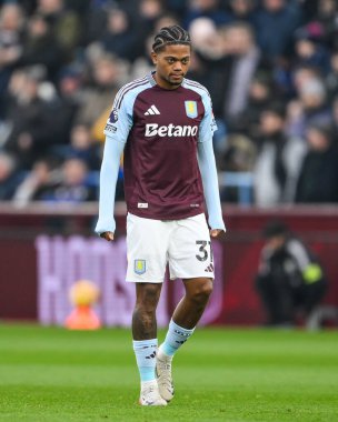 Aston Villa 'dan Leon Bailey Premier Lig karşılaşmasında Aston Villa, Leicester City' ye karşı Villa Park, Birmingham, Birleşik Krallık, 4 Ocak 2025