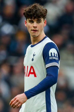 Archie Gray of Tottenham Hotspur looks on during the Premier League match Tottenham Hotspur vs Newcastle United at Tottenham Hotspur Stadium, London, United Kingdom, 4th January 2024 clipart