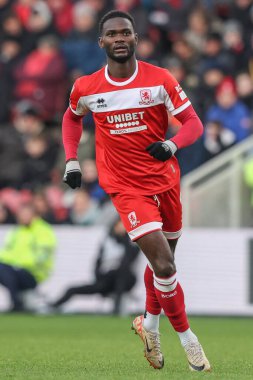 Middlesbrough takımından Emmanuel Latte Lath, Middlesbrough - Cardiff City maçı sırasında Riverside Stadyumu, Middlesbrough, İngiltere, 4 Ocak 2025