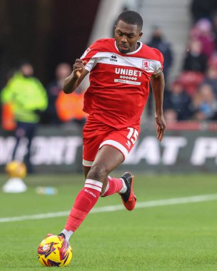 Middlesbrough takımından Anfernee Dijksteel, Middlesbrough - Cardiff City maçı sırasında Riverside Stadyumu, Middlesbrough, İngiltere, 4 Ocak 2025