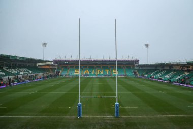 A general view of Cinch Stadium at Franklin's Gardens, Home of Northampton Saints during the Gallagher Premiership match Northampton Saints vs Bath Rugby at Cinch Stadium at Franklin's Gardens, Northampton, United Kingdom, 5th January 2025 clipart