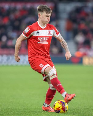 Middlesbrough 'dan Ben Doak, Middlesbrough - Cardiff City maçı sırasında Riverside Stadyumu, Middlesbrough, Birleşik Krallık, 4 Ocak 2025