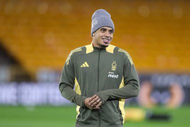 Nottingham Ormanı 'ndan Murillo, İngiltere' nin Wolverhampton kentinde oynanan Premier League maçı öncesinde Wolverhampton Wanderers - Nottingham Ormanı maçına geldi.