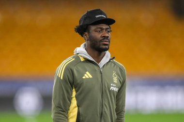 Nottingham Ormanı 'ndan Ola Aina, İngiltere' nin Wolverhampton kentinde oynanan Premier League maçı öncesinde Wolverhampton Wanderers - Nottingham Ormanı maçına geldi.