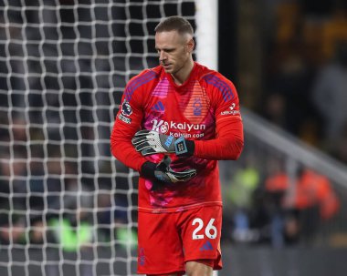 Nottingham Ormanı 'ndan Matz Sels Premier League maçı sırasında Wolverhampton Wanderers, Nottingham Ormanı' na karşı Molineux, Wolverhampton, İngiltere, 6 Ocak 2025