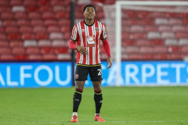 Sheffield United 'dan Jamal Baptiste, 9 Ocak 2025 tarihinde Sheffield, İngiltere' deki Bramall Lane, Sheffield, Cardiff City 'de oynanan 3.