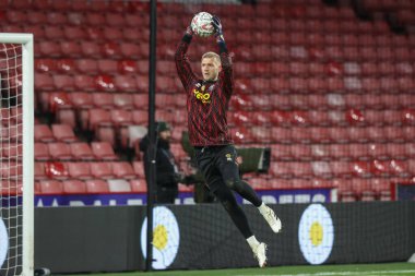Sheffield United takımından Adam Davies, 9 Ocak 2025 'te Birleşik Krallık' ın Sheffield Lane kentinde oynanan 3.