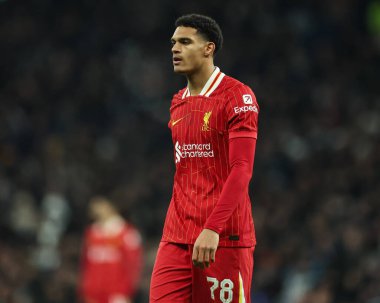 Liverpool Jarell Quansah Carabao Kupası Yarı Finalleri sırasında Tottenham Hotspur 'a karşı Liverpool Tottenham Hotspur Stadyumu, Londra, Birleşik Krallık, 8 Ocak 2025