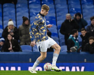 Everton 'dan Jarrad Branthwaite 9 Ocak 2025 tarihinde İngiltere' nin Liverpool kentinde Goodison Park 'ta oynanan 3.