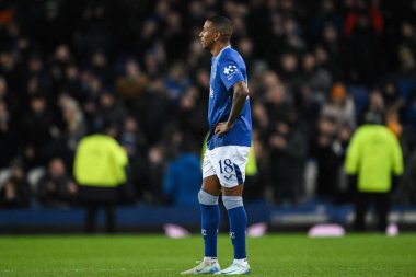 Everton 'dan Ashley Young, 9 Ocak 2025 tarihinde İngiltere' nin Liverpool kenti Goodison Park 'ta oynanan 3.