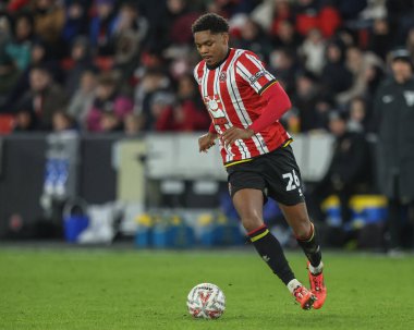 Sheffield United takımından Jamal Baptiste, 9 Ocak 2025 tarihinde Sheffield, İngiltere 'deki Bramall Lane, Sheffield, Cardiff City' de oynanan 3.