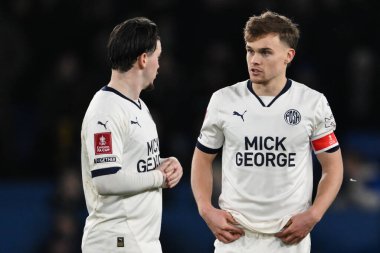 Peterborough United takımından Archie Collins, 9 Ocak 2025 tarihinde İngiltere 'nin Liverpool kentinde Goodison Park' ta oynanan 3.