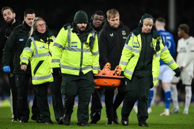 Everton 'dan Armando Broja, 9 Ocak 2025 tarihinde İngiltere' nin Liverpool kentinde Goodison Park 'ta oynanan 3.