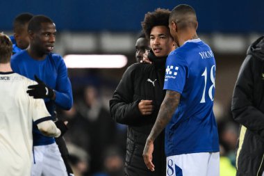 Everton 'dan Ashley Young, 9 Ocak 2025 tarihinde İngiltere' nin Liverpool kentinde Goodison Park 'ta oynanan 3.