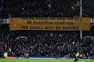 Everton tifos, 9 Ocak 2025 tarihinde İngiltere 'nin Liverpool kenti Goodison Park' ta oynanan Everton-Peterborough United üçüncü tur karşılaşmasında sergilendi.
