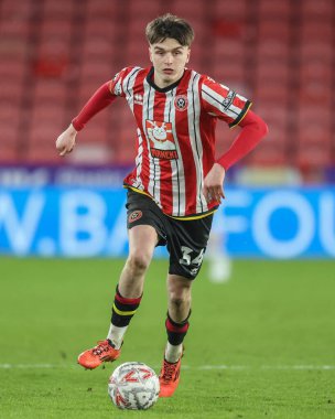 Sheffield United takımından Louie Marsh, 9 Ocak 2025 'te Bramall Lane, Sheffield, İngiltere' de oynanan 3.