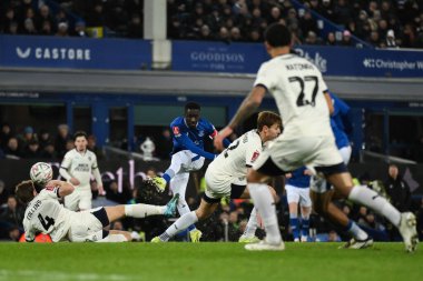 Everton 'dan İdrissa Gueye, 9 Ocak 2025 tarihinde İngiltere' nin Liverpool kentinde Goodison Park 'ta oynanan 3.