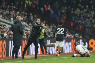Aston Villa 'nın Unai Emery teknik direktörü, 10 Ocak 2025 tarihinde Birmingham, Birleşik Krallık' taki Villa Park 'ta oynanan 3.