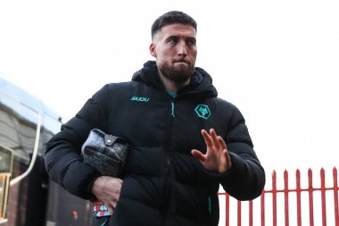 Matt Doherty of Wolverhampton Wanderers arrives ahead of the Emirates FA Cup 3rd Round match Bristol City vs Wolverhampton Wanderers at Ashton Gate, Bristol, United Kingdom, 11th January 2025 clipart