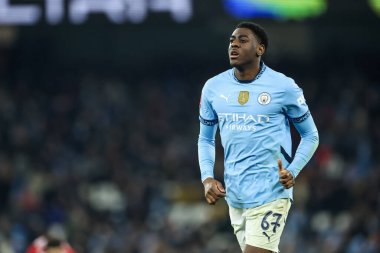 Manchester City 'den Divin Mübama, Birleşik Krallık Etihad Stadyumu' nda oynanan 3. Raunt Manchester City - Salford City karşılaşmasında 11 Ocak 2025