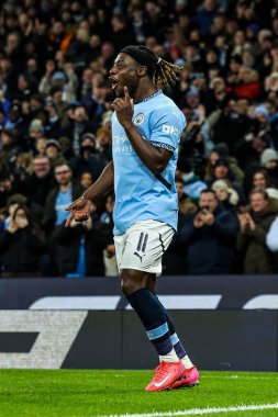 Manchester City 'den Jrmy Doku, 11 Ocak 2025 tarihinde Etihad Stadyumu' nda oynanan ve Manchester City ile Salford City arasında oynanan 3.