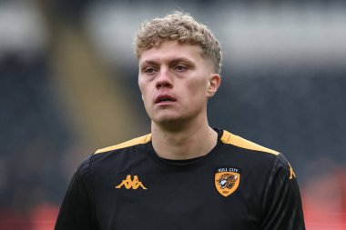 Andy Smith of Hull City in the pregame warmup session during the Emirates FA Cup 3rd Round match Hull City vs Doncaster Rovers at MKM Stadium, Hull, United Kingdom, 12th January 2025 clipart