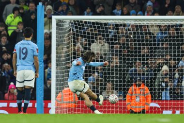 Manchester City 'den Jack Grealish, 11 Ocak 2025 tarihinde Etihad Stadyumu' nda oynanan ve Manchester City 'nin Salford City' ye karşı oynadığı 3.