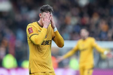 Wolverhampton Wanderers takımından Jrgen Strand Larsen, 11 Ocak 2025 tarihinde İngiltere 'nin başkenti Bristol' da oynanan Bristol City-Wolverhampton Wanderers maçında tepki gösterdi.