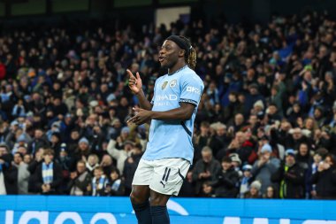 Manchester City 'den Jrmy Doku, 11 Ocak 2025 tarihinde Etihad Stadyumu' nda oynanan ve Manchester City ile Salford City arasında oynanan 3.